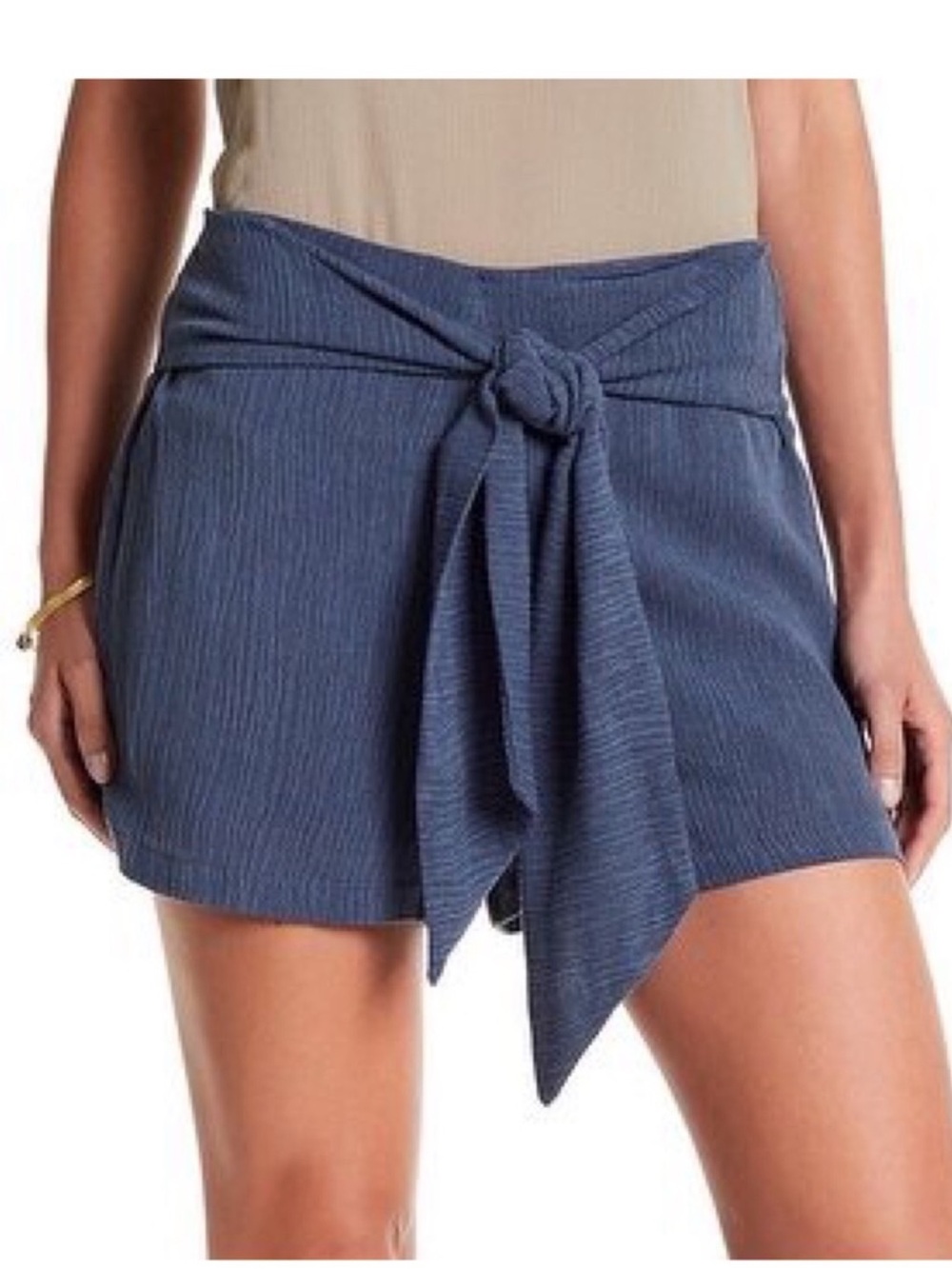 Harlowe & Graham High Rise Big Tie Lined Relaxed Shorts